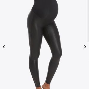 Spanx Mama Faux Leather Leggings